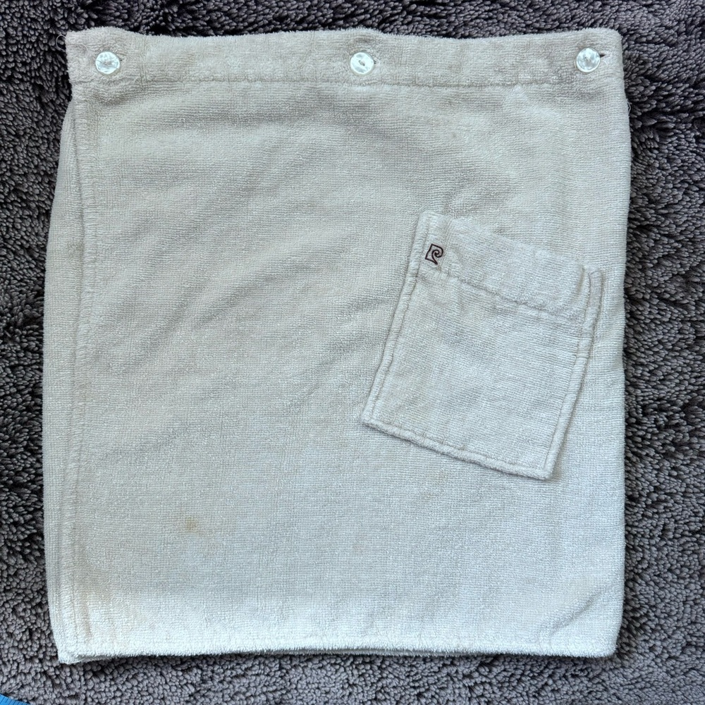 One Size Fits Most Vintage Pierre Cardin Bath Towel Skirt With Pocket
